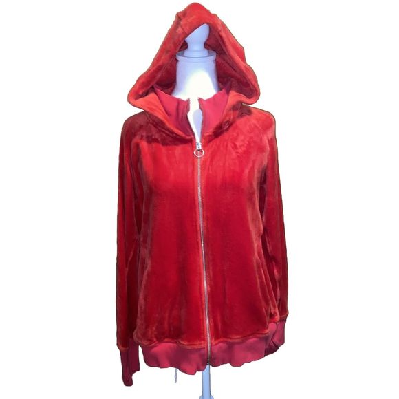 Athleta Size Large Red y2k Coat Mrs. Claus - Picture 2 of 16